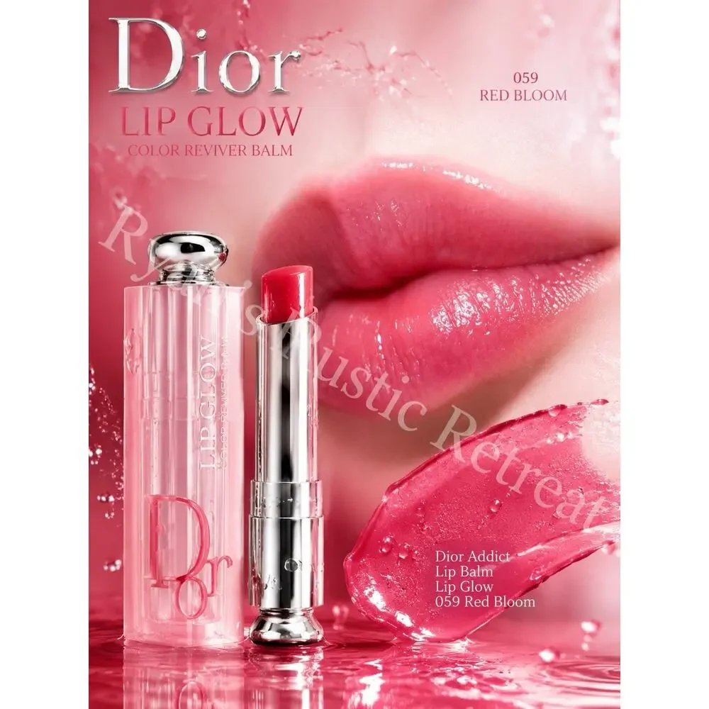 Dior Addict - Lip Glow - Color Reviver - Lip Balm 059 Red Bloom 0.11 oz/ 3.2 g